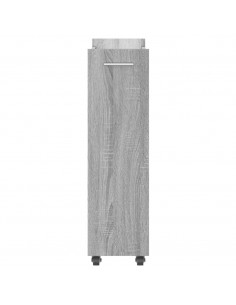 Mobile con Ruote Grigio Sonoma 60x22x79 cm in Legno Multistrato