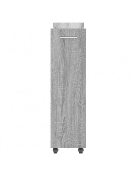 Mobile con Ruote Grigio Sonoma 60x22x79 cm in Legno Multistrato