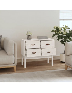 Mobile Consolle Bianco 90x40x78 cm in Legno Massello di Pino