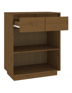 Mobile Consolle Miele 60x34x75 cm in Legno Massello di Pino