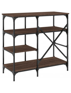 Mobile Cucina Rovere Marrone 90x40x84 cm Multistrato e Metallo