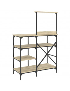 Mobile Cucina Rovere Sonoma 90x40x132 cm Multistrato e Metallo