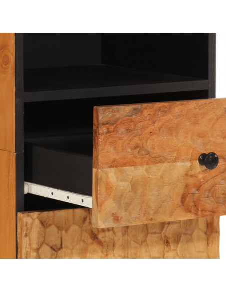 Mobile da Bagno 38x33x160 cm in Legno Massello di Acacia