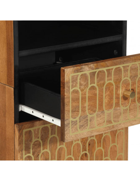 Mobile da Bagno 38x33x160 cm in Legno Massello di Mango
