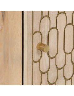 Mobile da Bagno 38x33x160 cm in Legno Massello di Mango