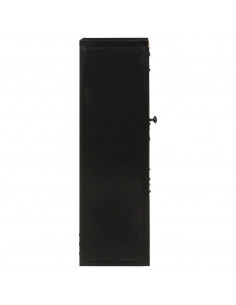 Mobile da Bagno 40x27x90 cm in Ferro e Legno Massello di Mango