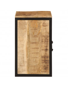 Mobile da Bagno 40x30x50 cm in Legno Massello di Mango e Ferro