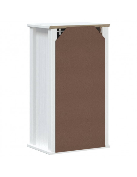 Mobile da Bagno a Muro BERG Bianco 40x27x71,5 cm Massello Pino