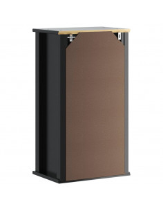 Mobile da Bagno a Muro BERG Nero 40x27x71,5 cm Massello Pino