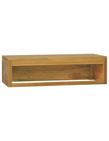 Mobile da Bagno a Parete 110x45x30 cm in Legno Massello di Teak