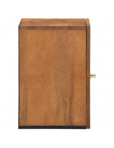 Mobile da Bagno a Parete 38x33x48 cm in Legno Massello di Mango