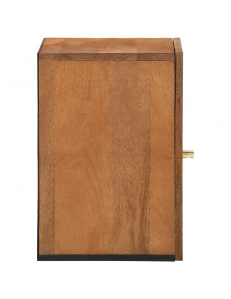 Mobile da Bagno a Parete 38x33x48 cm in Legno Massello di Mango