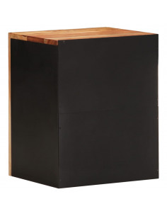 Mobile da Bagno a Parete 38x33x48cm in Legno Massello di Acacia