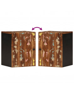 Mobile da Bagno a Parete 38x33x48cm Legno Massello di Recupero