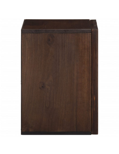 Mobile da Bagno a Parete 38x34x48 cm in Legno Massello di Mango