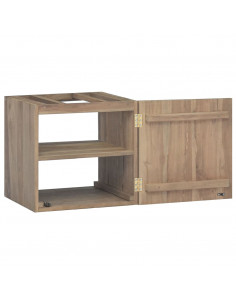 Mobile da Bagno a Parete 46x25,5x40cm in Legno Massello di Teak