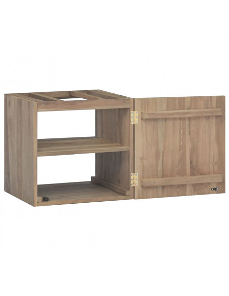 Mobile da Bagno a Parete 46x25,5x40cm in Legno Massello di Teak