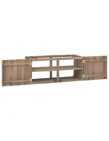 Mobile da Bagno a Parete 90x39x40 cm in Legno Massello di Teak