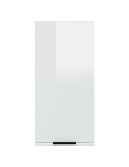 Mobile da Bagno a Parete Bianco Lucido 32x20x67 cm