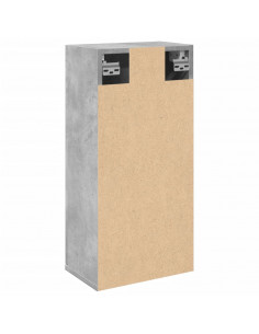 Mobile da Bagno a Parete Grigio Cemento 32x20x67 cm