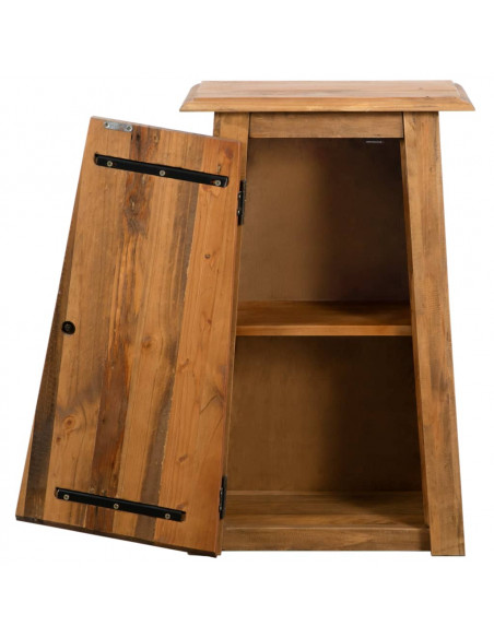 Mobile da Bagno a Parete in Legno Massello di Pino 42x23x70 cm