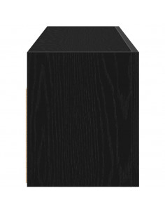 Mobile da Bagno a Parete Nero 100x25x30 cm in Truciolato