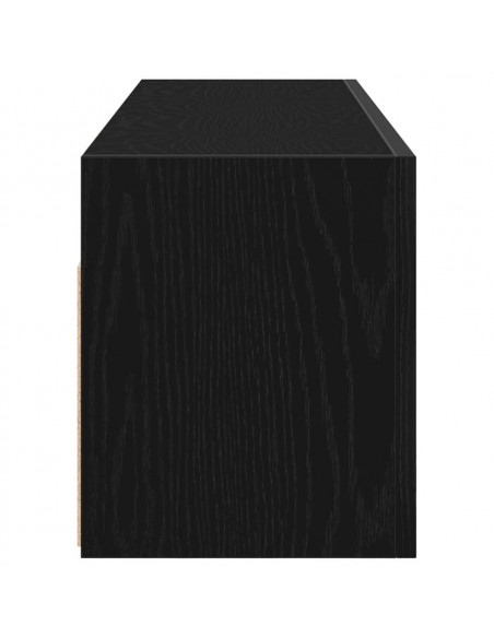 Mobile da Bagno a Parete Nero 100x25x30 cm in Truciolato