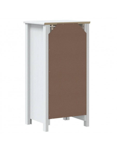 Mobile da Bagno BERG Bianco 40x34x80 cm Legno Massello di Pino