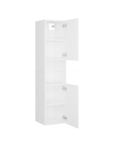 Mobile da Bagno Bianco 30x30x130 cm in Legno Multistrato