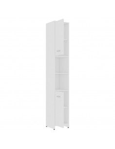 Mobile da Bagno Bianco 30x30x183,5 cm in Legno Multistrato