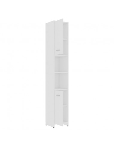 Mobile da Bagno Bianco 30x30x183,5 cm in Legno Multistrato