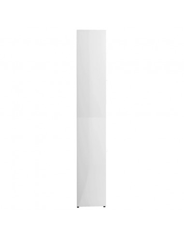 Mobile da Bagno Bianco Lucido 30x30x183,5 cm Legno Multistrato