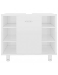 Mobile da Bagno Bianco Lucido 60x32x53,5cm in Legno Multistrato
