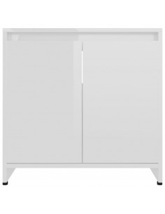 Mobile da Bagno Bianco Lucido 60x33x61 cm in Legno Multistrato