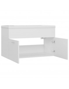 Mobile da Bagno con Lavabo Integrato Bianco in Truciolato