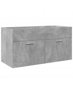 Mobile da Bagno con Lavabo Integrato Grigio Cemento