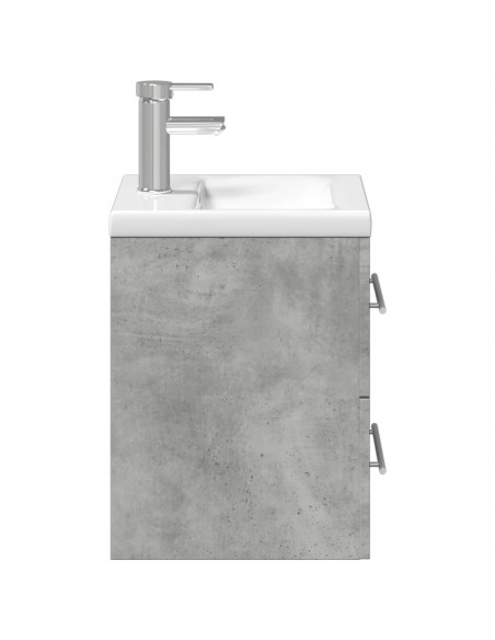 Mobile da Bagno con Lavabo Integrato Grigio Cemento