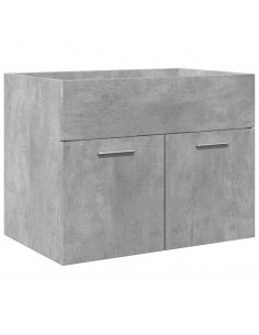 Mobile da Bagno con Lavabo Integrato Grigio Cemento