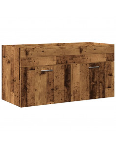 Mobile da Bagno con Lavabo Integrato Legno Antico