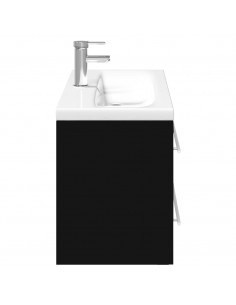 Mobile da Bagno con Lavabo Integrato Nero