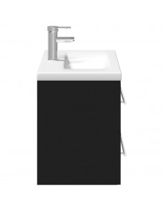 Mobile da Bagno con Lavabo Integrato Nero