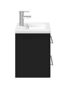 Mobile da Bagno con Lavabo Integrato Nero