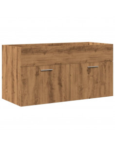 Mobile da Bagno con Lavabo Integrato Rovere Artigianale