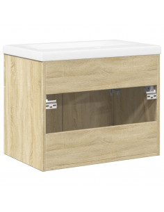 Mobile da Bagno con Lavabo Integrato Rovere Sonoma