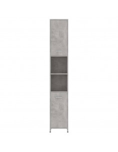 Mobile da Bagno Grigio Cemento 30x30x183,5 cm Legno Multistrato