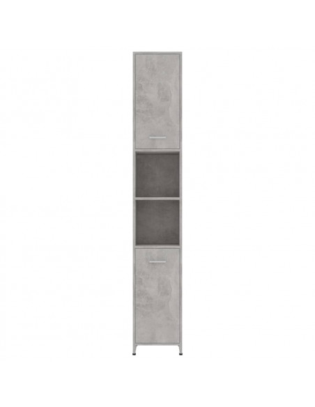 Mobile da Bagno Grigio Cemento 30x30x183,5 cm Legno Multistrato
