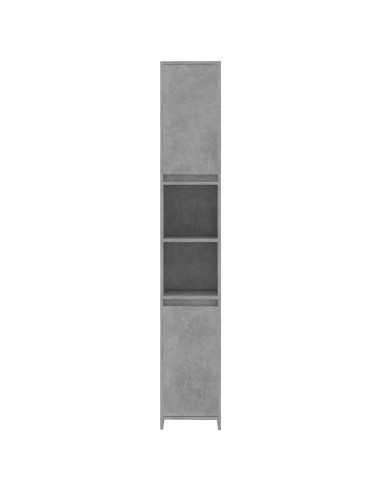 Mobile da Bagno Grigio Cemento 30x30x183,5 cm Legno Multistrato
