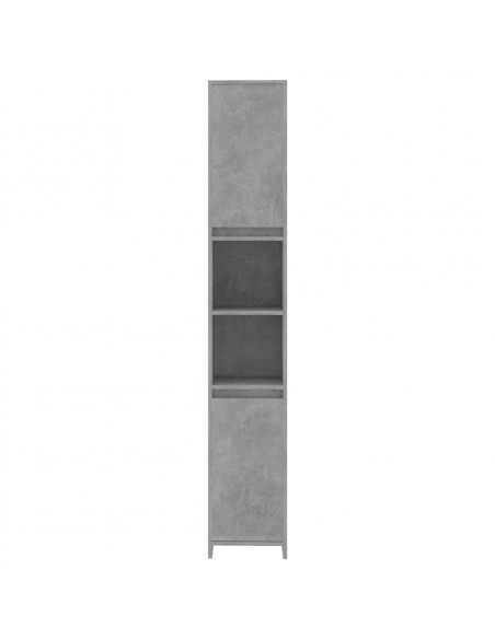 Mobile da Bagno Grigio Cemento 30x30x183,5 cm Legno Multistrato