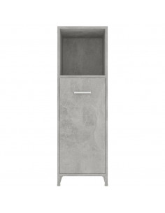 Mobile da Bagno Grigio Cemento 30x30x95 cm in Legno Multistrato