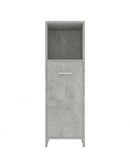 Mobile da Bagno Grigio Cemento 30x30x95 cm in Legno Multistrato